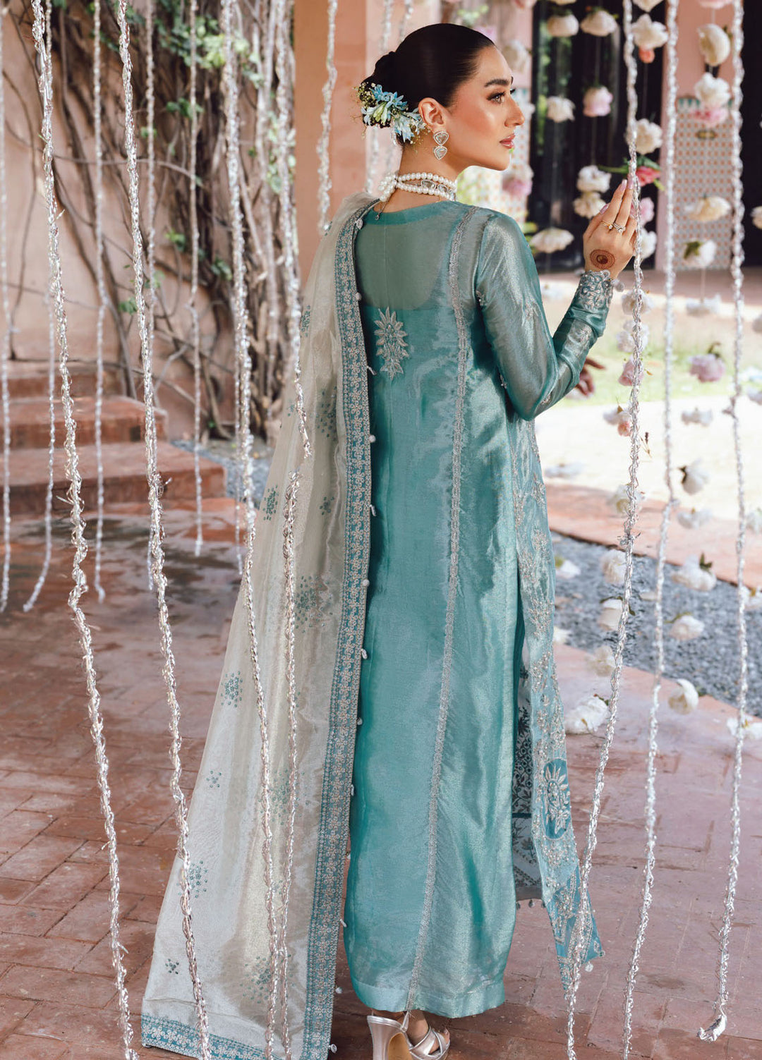 Rang Rasiya Embroidered Organza Suits Unstitched 3 Piece RR25WF D-01 Alisha - Wedding Collections