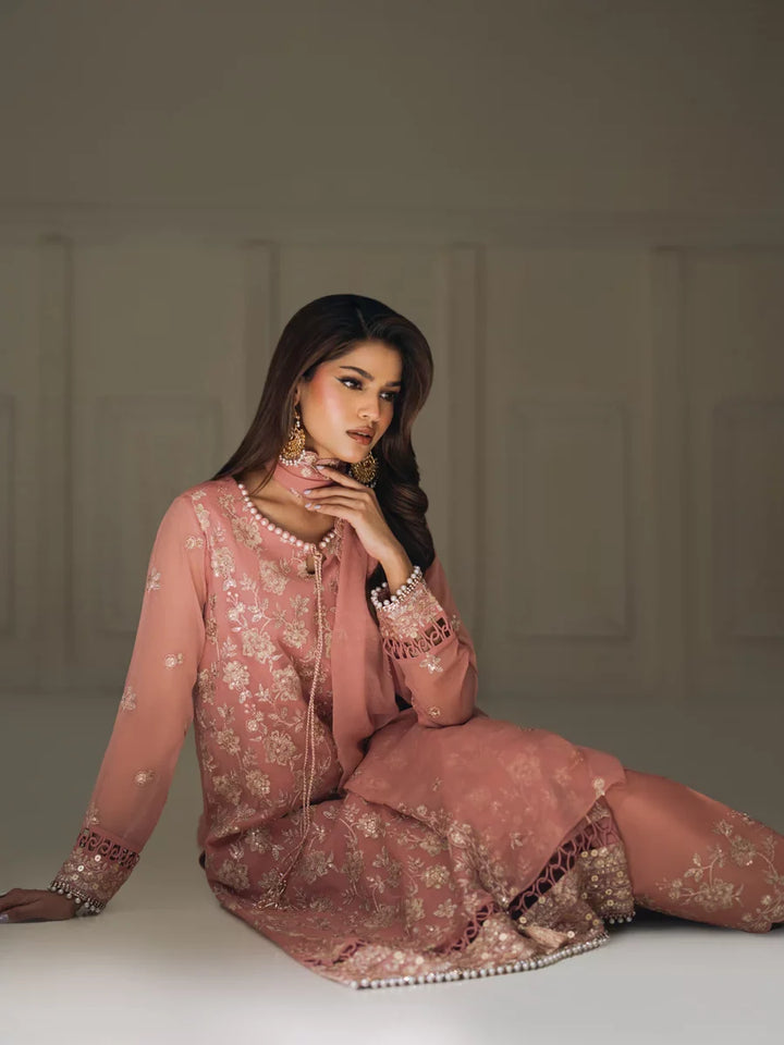 Salitex Unstitched Embroidered Chiffon 3 Piece Suit SUNS8CH506 Festive Collection