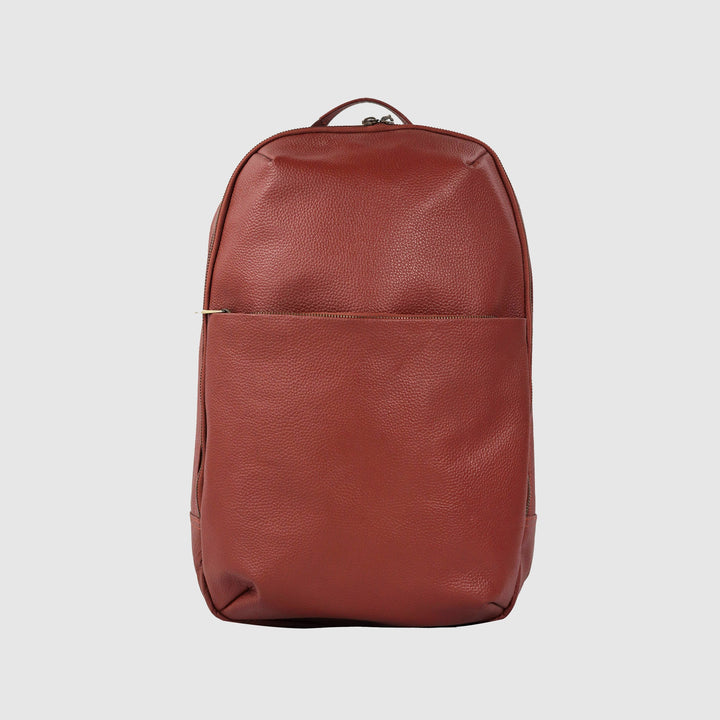 Lafanzo Unisex Leather Elite City Backpack Brick Red - Accessories Collection