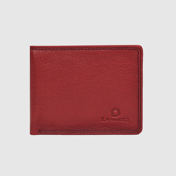 Lafanzo Unisex Leather LO Padded Wallet Red & Black - Accessories Collection