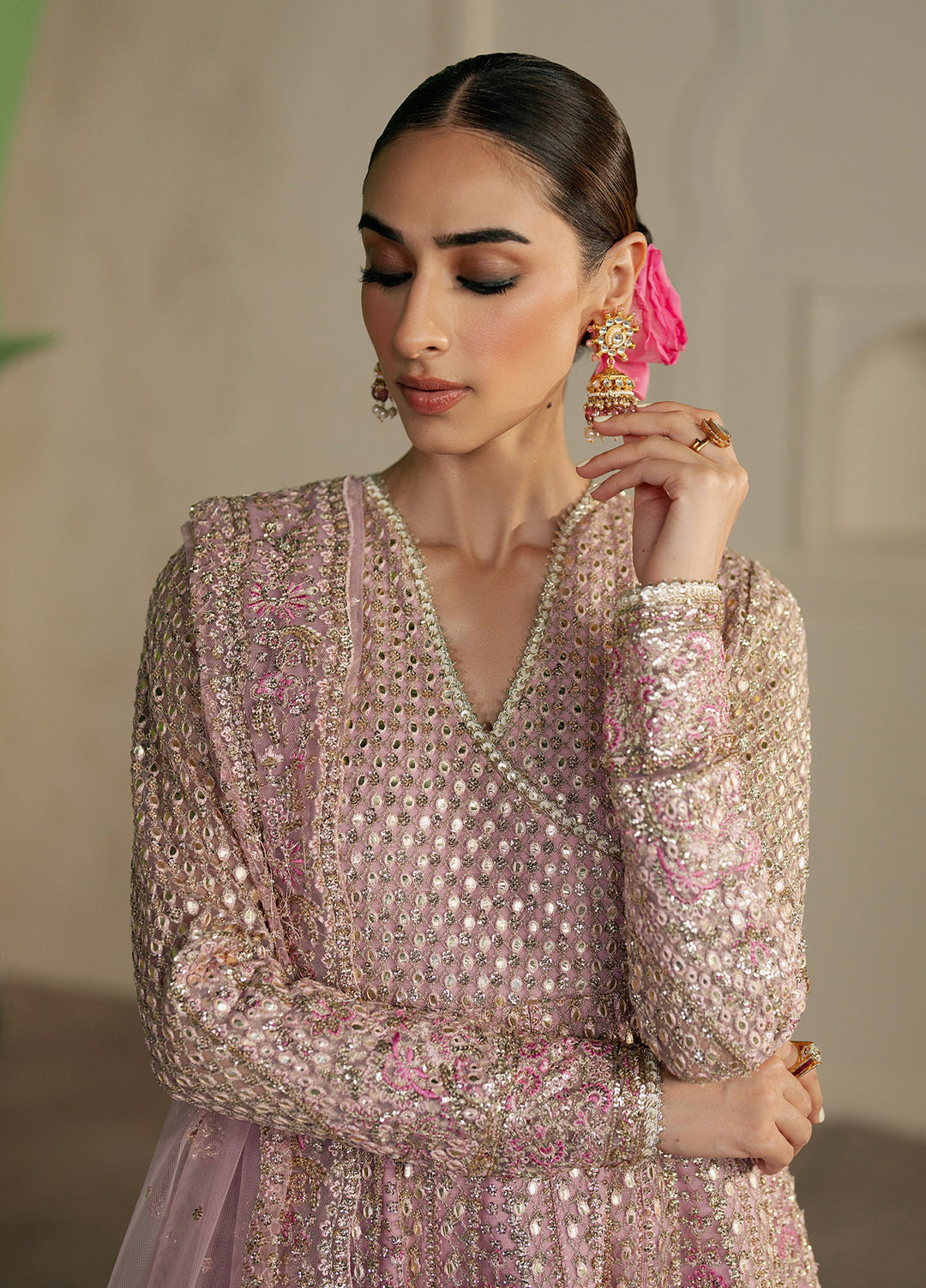 Pehli Nazar by Ayzel Embroidered Net Suits Unstitched 3 Piece AAFPZ25 D-10 Savera - Formals Collection