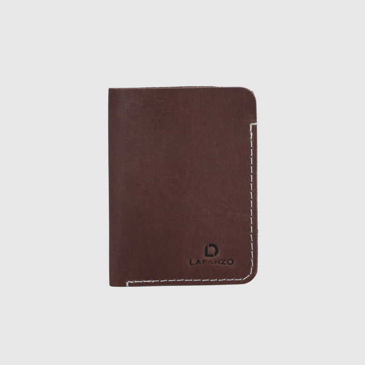Lafanzo Unisex Leather LO Mini Fold Wallet Classic Brown - Accessories Collection