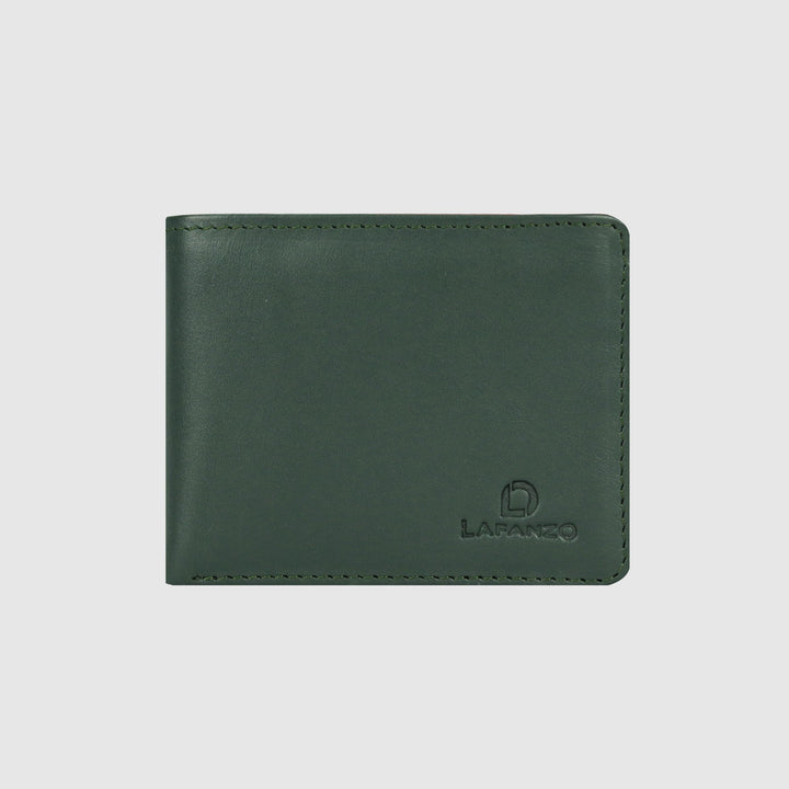 Lafanzo Unisex Leather LO Prime Fold Wallet Green - Accessories Collection
