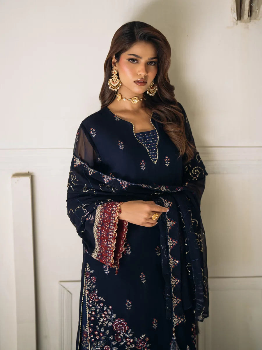 Salitex Unstitched Embroidered Chiffon 3 Piece Suit SUNS8CH510 Festive Collection