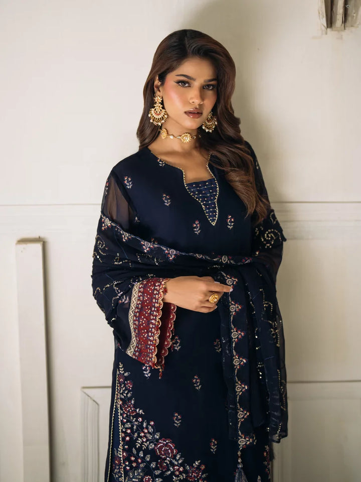 Salitex Unstitched Embroidered Chiffon 3 Piece Suit SUNS8CH510 Festive Collection