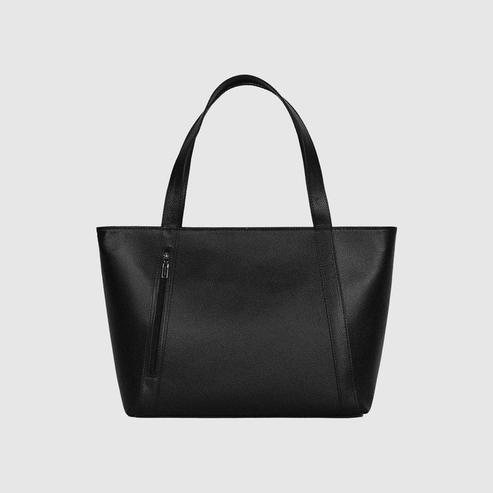 Lafanzo Unisex Leather Verla Tote Bag Black - Accessories Collection