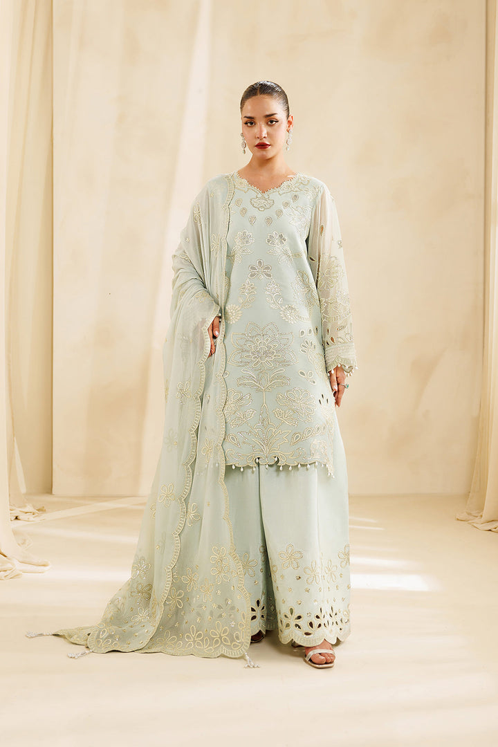 Sireine by Alizeh Fashion Unstitched Embroidered Chiffon 3 Piece Suit AF26UCS AF-CH-2297-VANILLA - Festive Collection