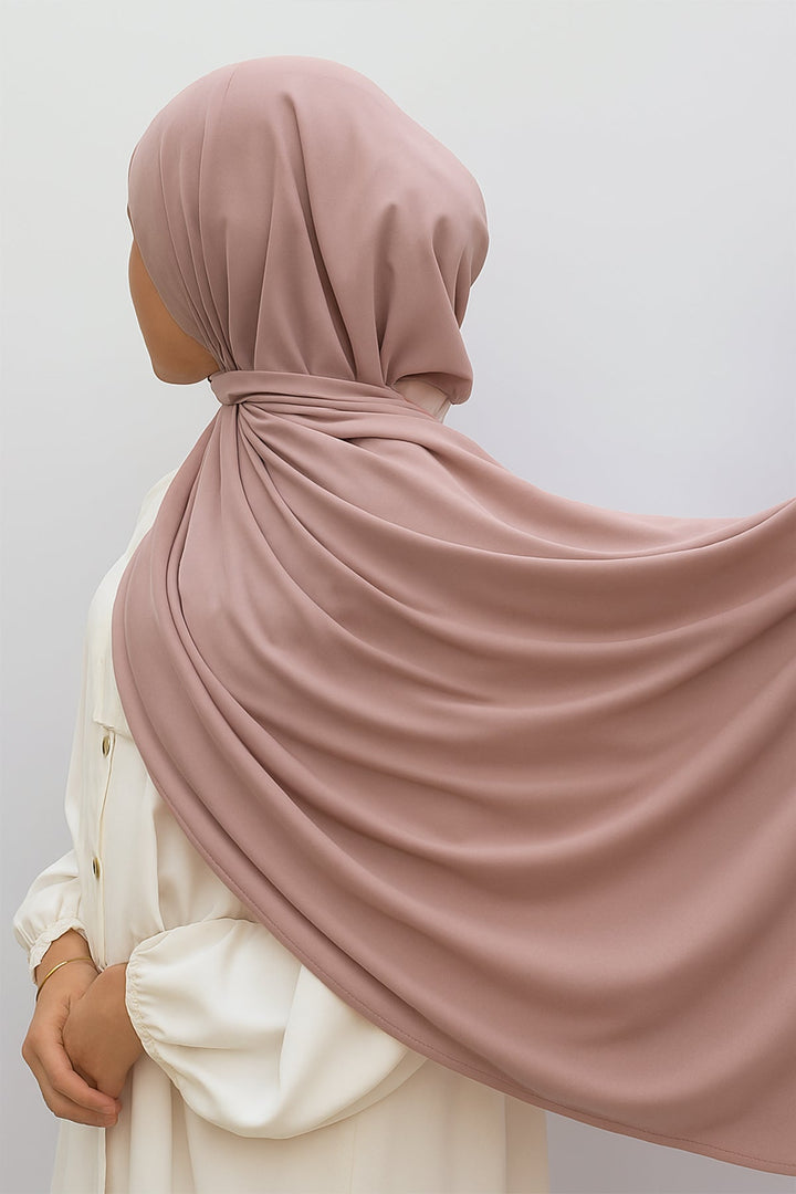Divinely Crafted Chiffon Solids Hijab 1 Piece Pink HJ-CHF-014 - Summer Collection