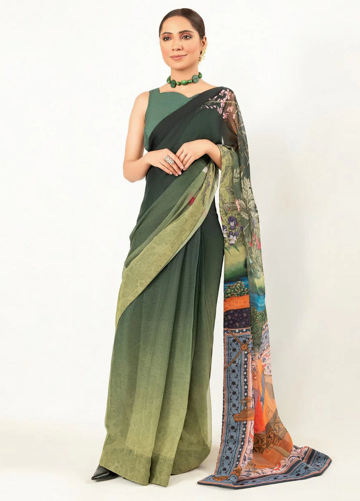 Imran Aftab RTW Printed Chiffon Saree Suit IASC 06 - Festive Collection