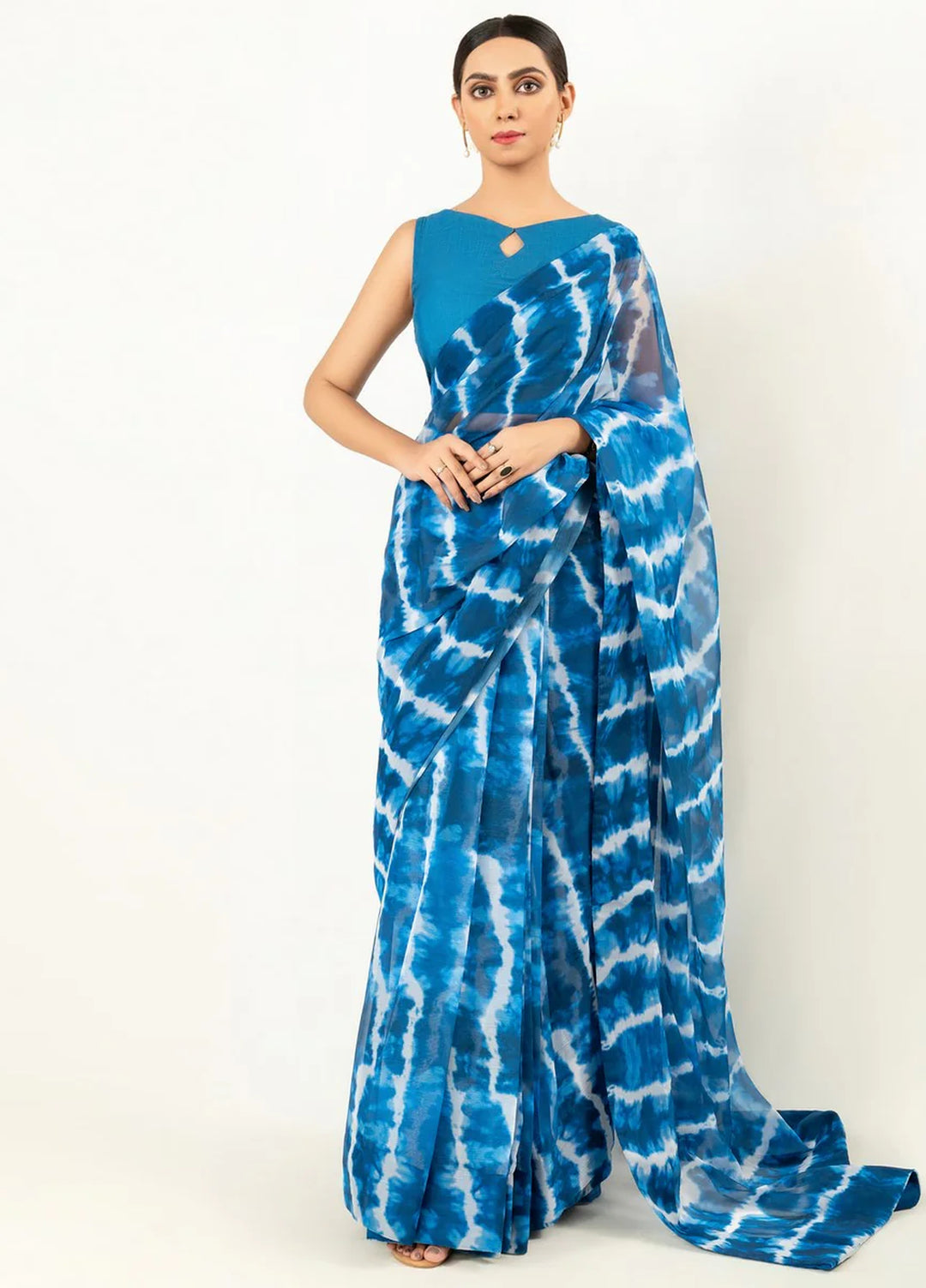Imran Aftab RTW Printed Chiffon Saree Suit IASC 07 - Festive Collection