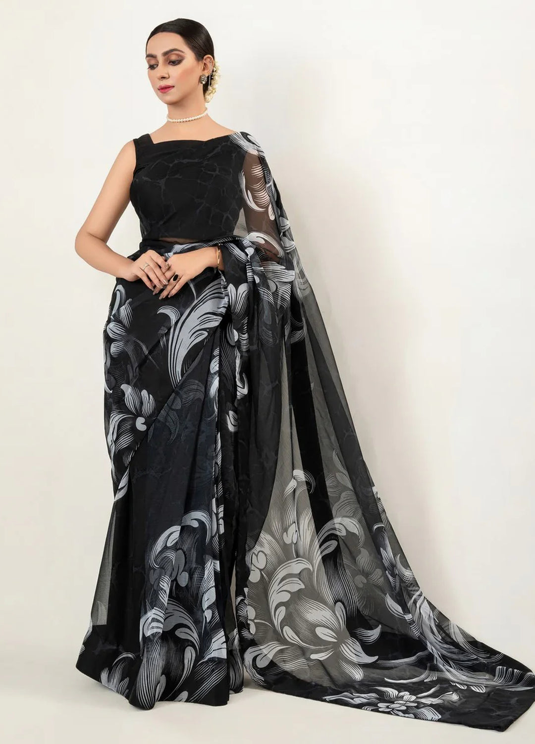 Imran Aftab RTW Printed Chiffon 3 Piece Suit IASC 01 - Festive Collection