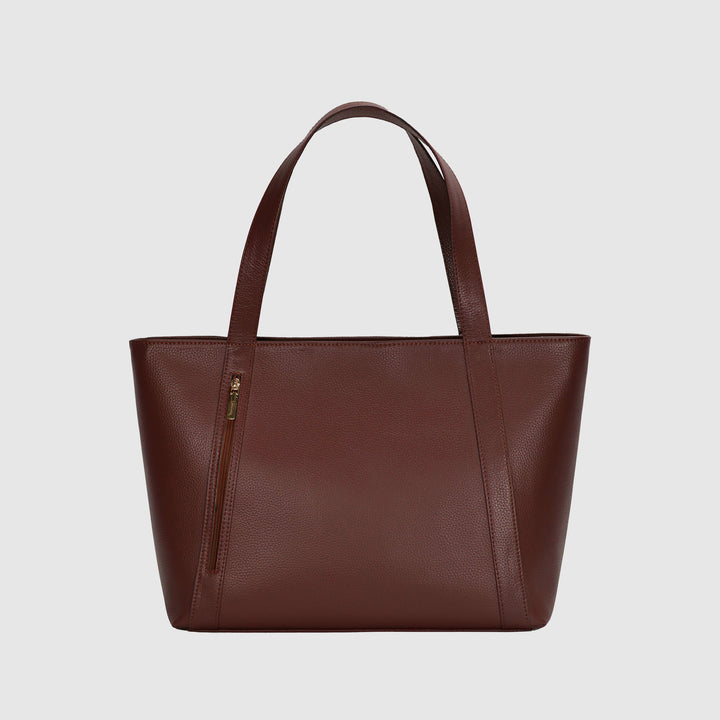 Lafanzo Unisex Leather Verla Tote Bag Chestnut - Accessories Collection