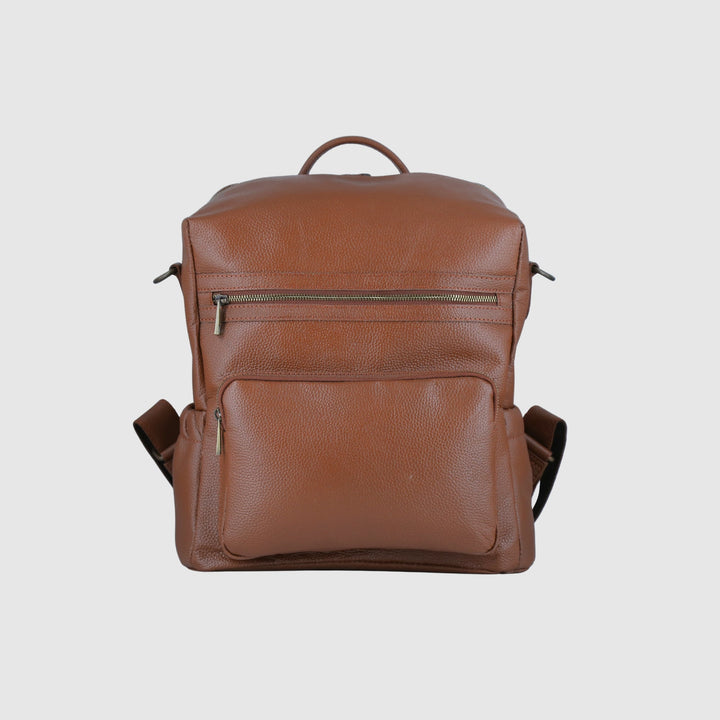 Lafanzo Unisex Leather Lunara Ladies Backpack Tan - Accessories Collection