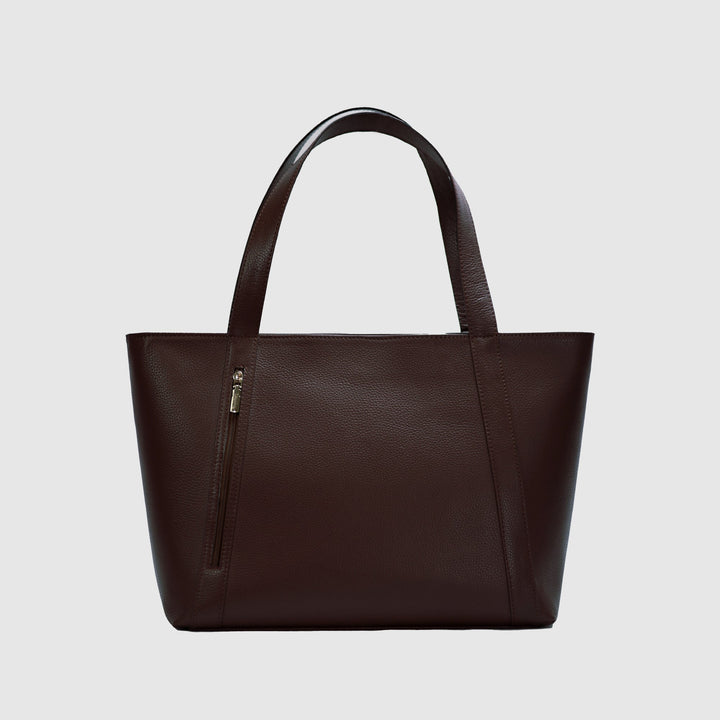 Lafanzo Unisex Leather Verla Tote Bag Midnight Brown - Accessories Collection