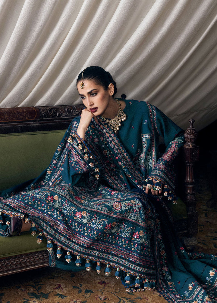 Radha Kishan by Hussain Rehar Unstitched Embroidered Karandi 3 Piece Suit BARKHA - Winter Collection