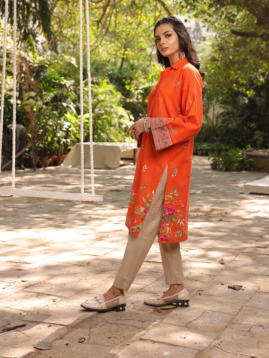 Salitex Women Printed Khaddar 1 Piece Shirt CP-W22-C-017 - Winter Collection