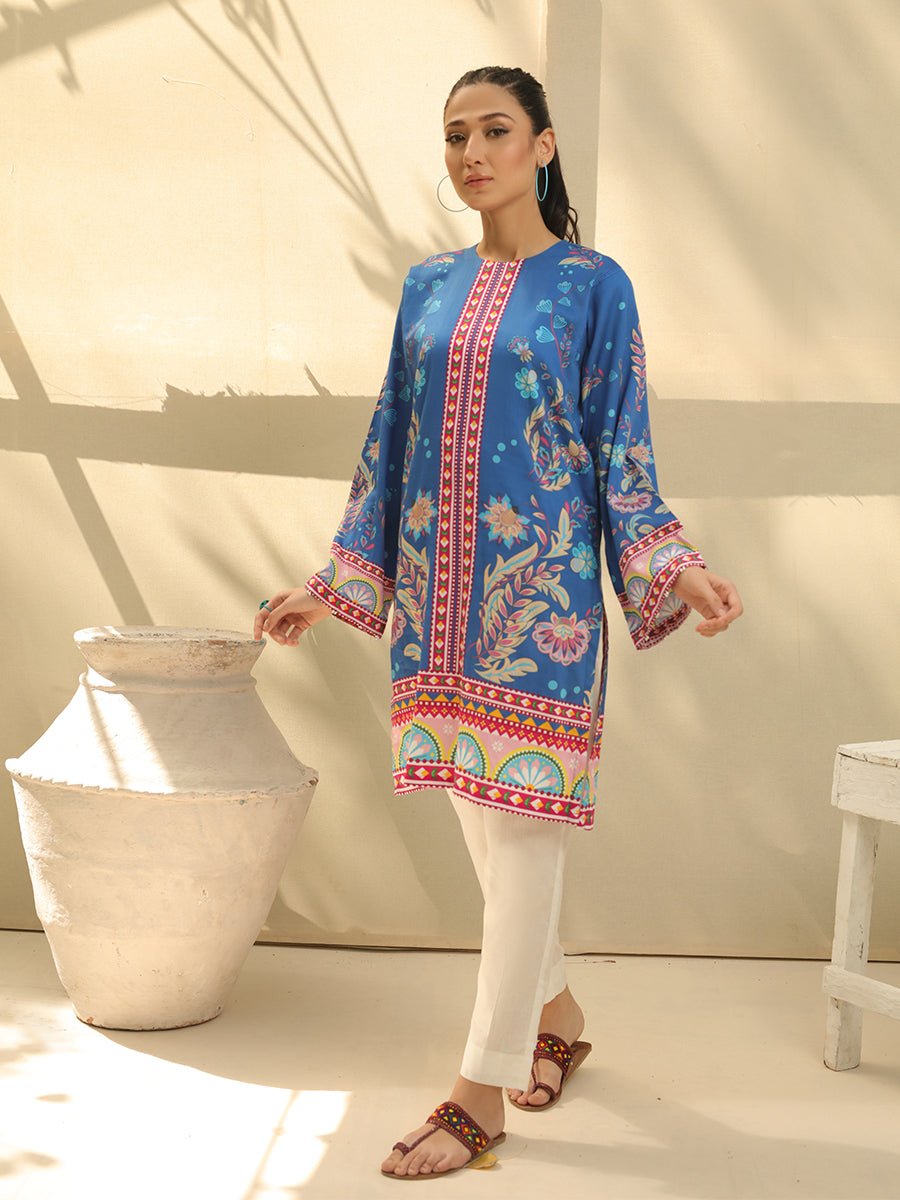 Salitex Women Printed Silk 1 Piece Shirt CP-W22-A-001 - Summer Collection
