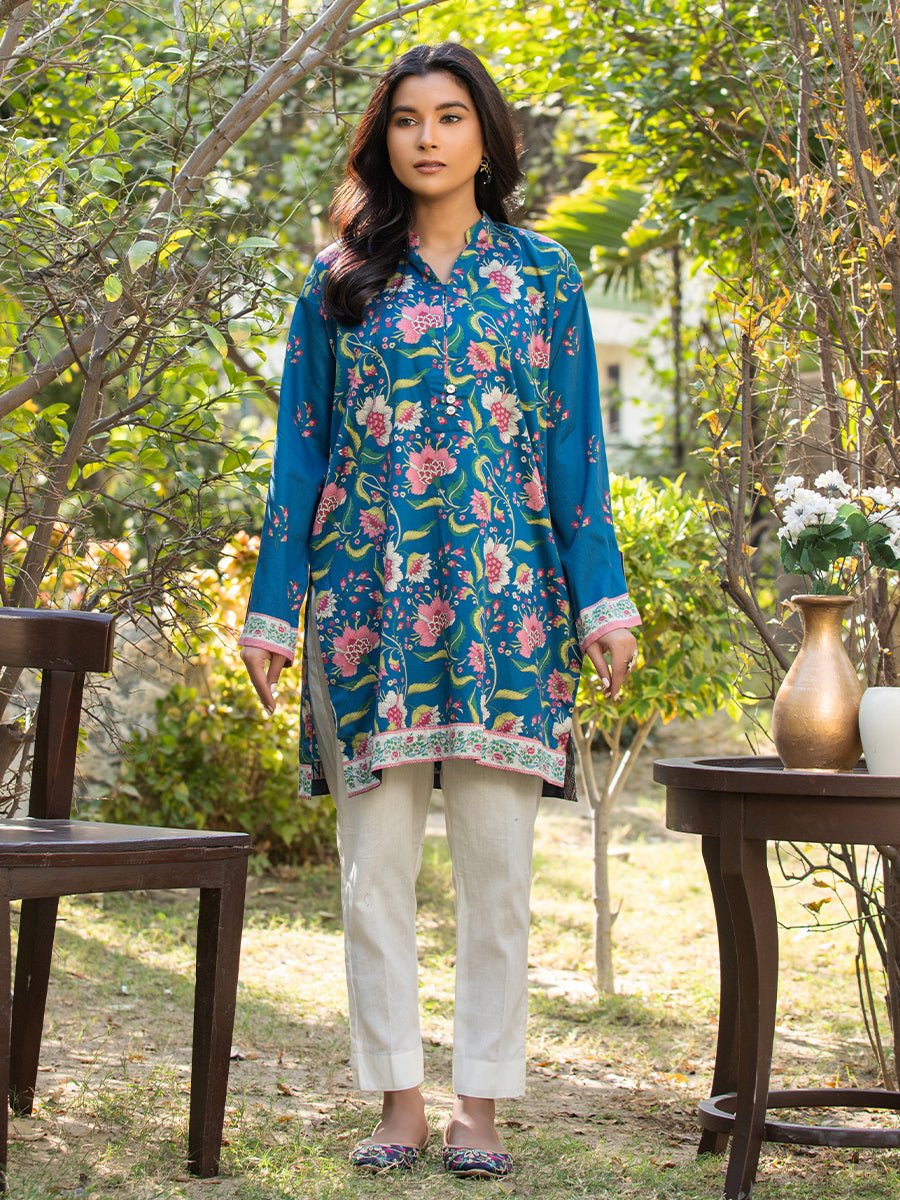 Salitex Women Printed Silk 1 Piece Shirt CPS23DC015 - Winter Collection