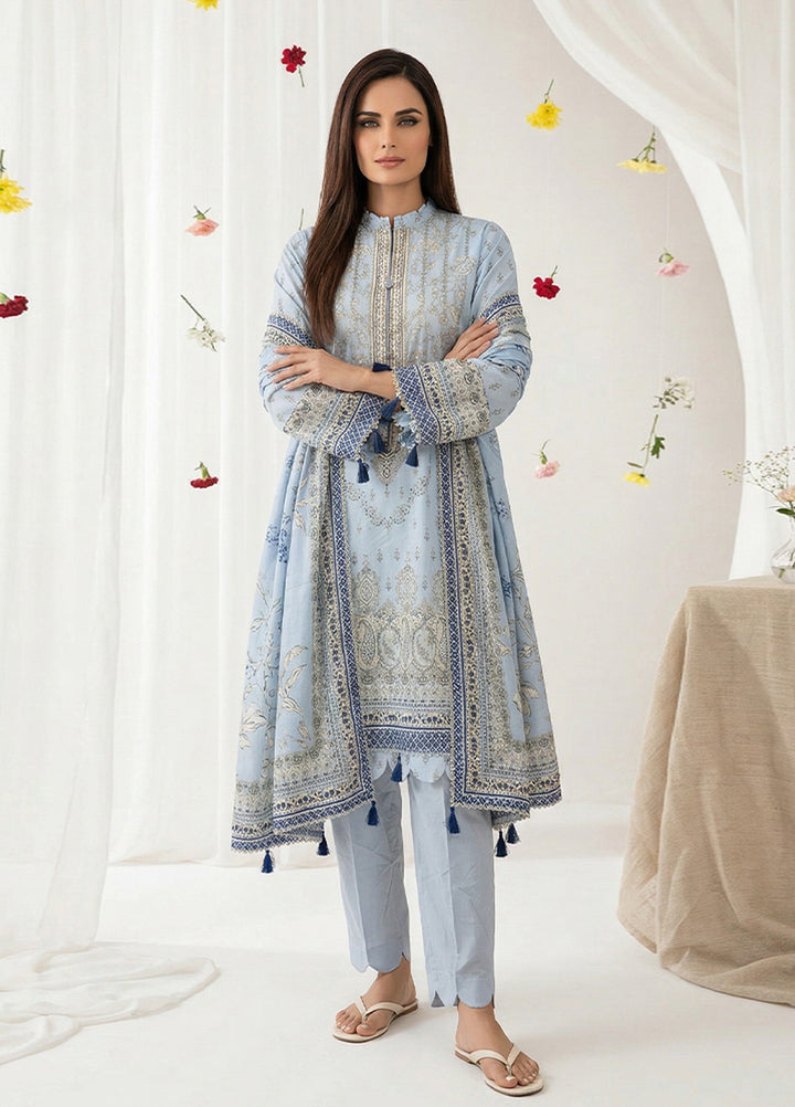 Salina by Regalia Textiles Unstitched Digital Printed Lawn 3 Piece Suit RG26ULSP D2 - Casual Collection