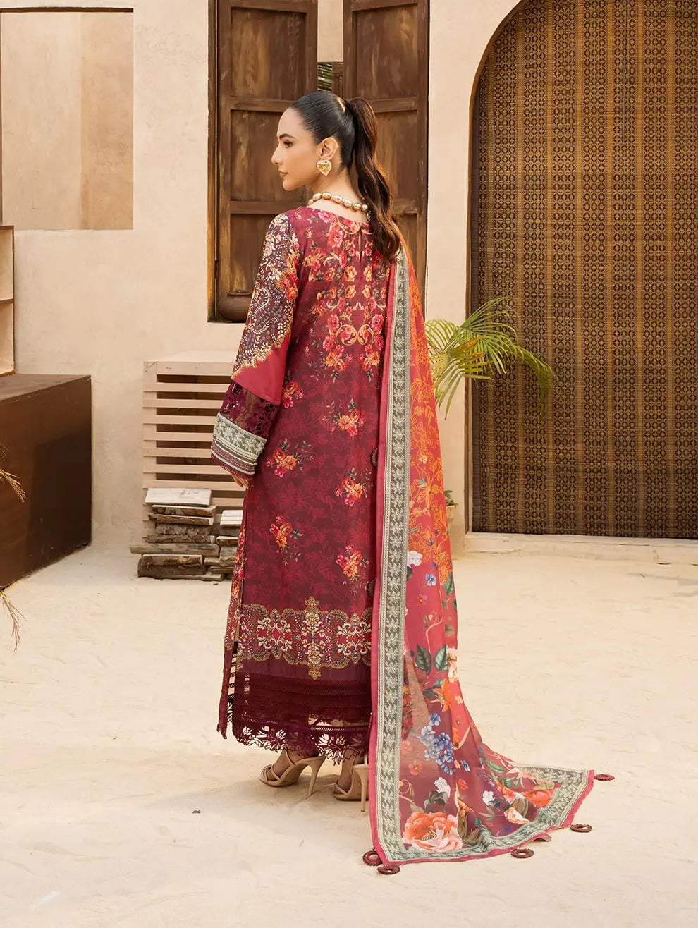 Dastaan by Menaal Unstitched Printed Lawn 3 Piece Suit ML26ULS DP-01B - Festive Collection