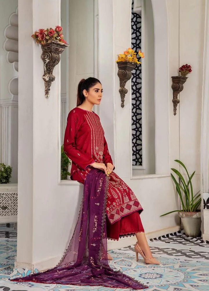 Noir By Humdum Embroidered Linen Suits Unstitched 3 Piece HD22N D-09 - Winter Collection
