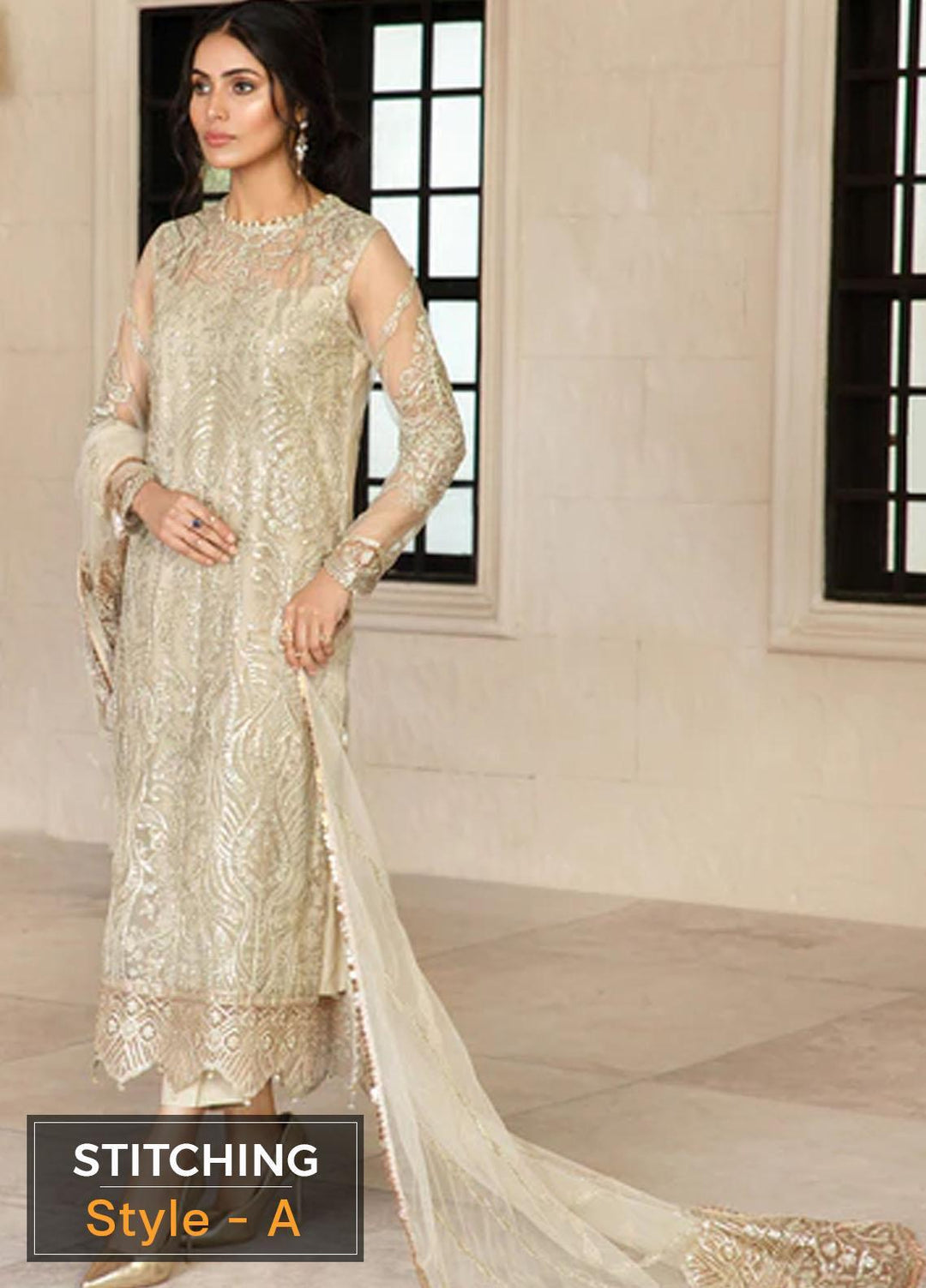 Gulzaar By Zarif Embroidered  Suits Unstitched 3 Piece ZR25UF ZFG 03 DAISY - Luxury Collection