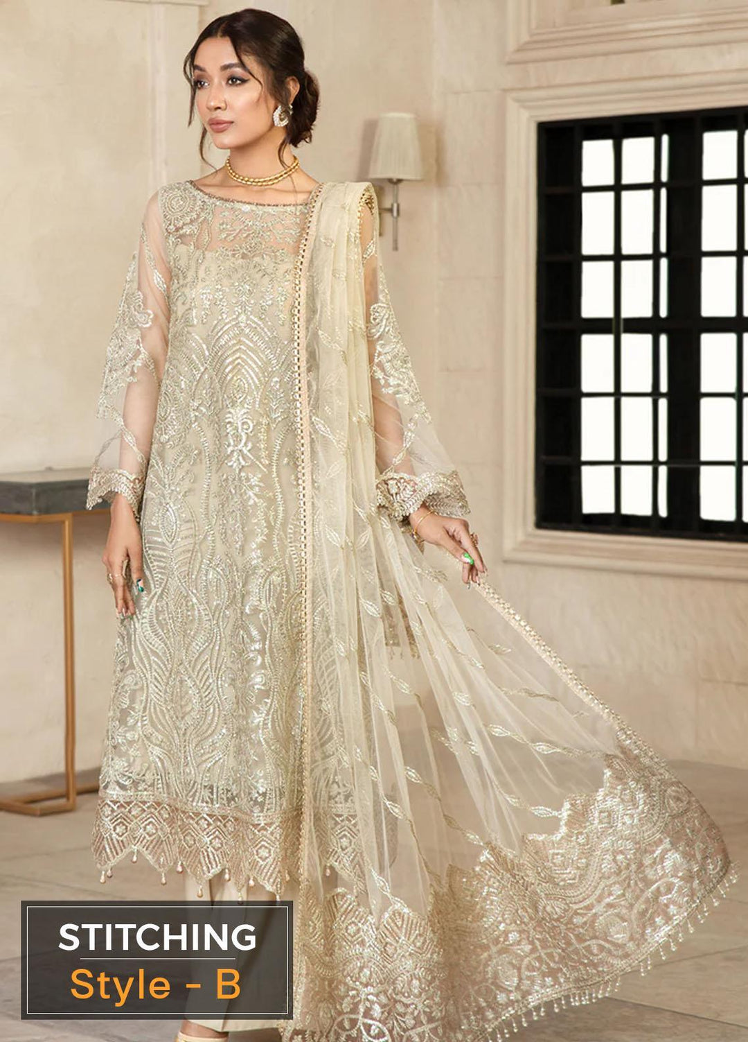 Gulzaar By Zarif Embroidered  Suits Unstitched 3 Piece ZFG 03 DAISY - Luxury Collection