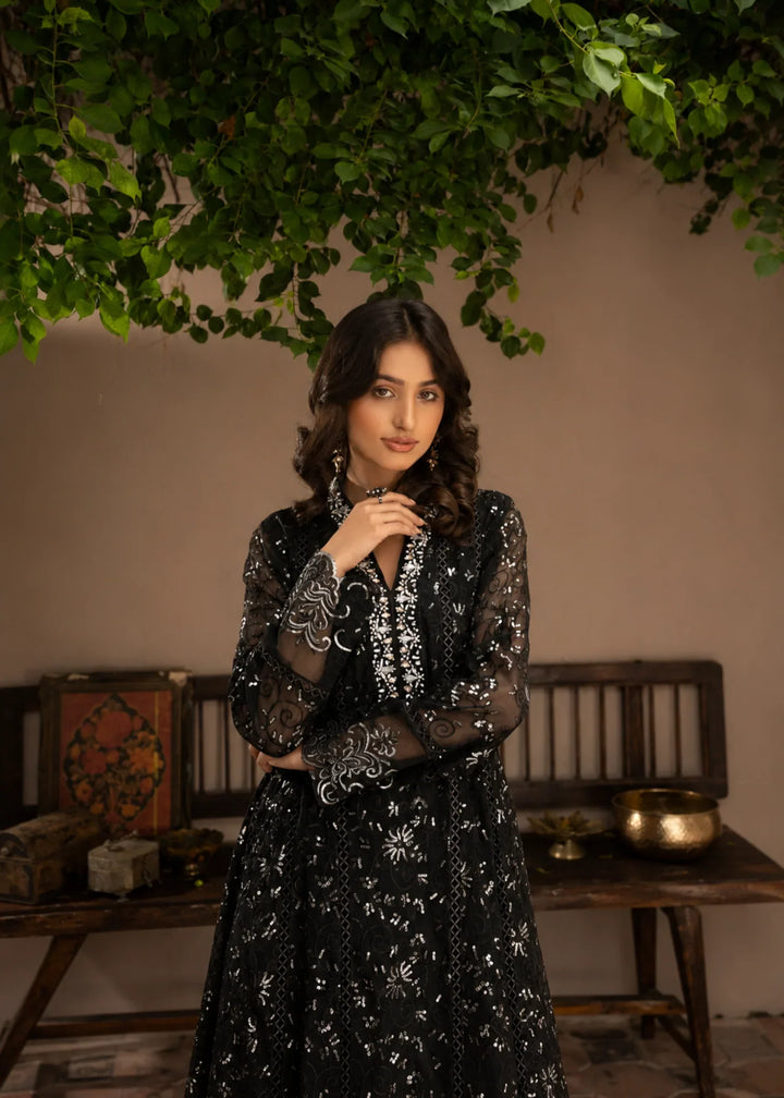 Rang Nirala by Manahils RTW Hand work Chiffon 3 Piece Suit K-151-BLACK Festive Collection