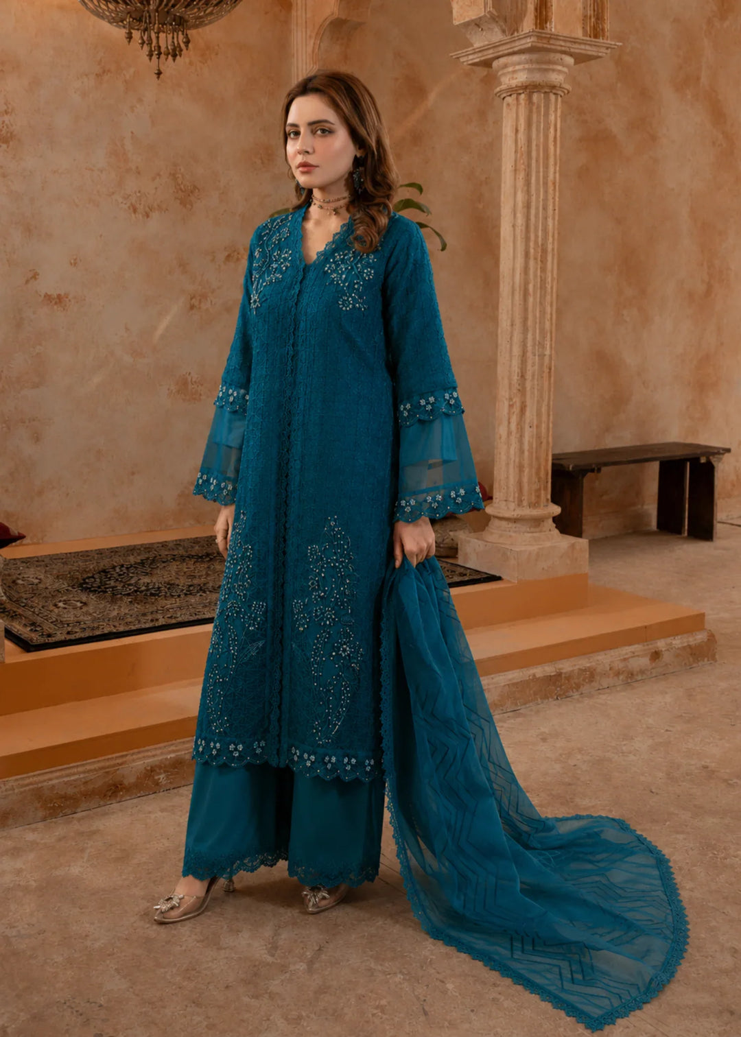 Rang Nirala by Manahils RTW Hand work Organza 3 Piece Suit 181-Bondi Festive Collection