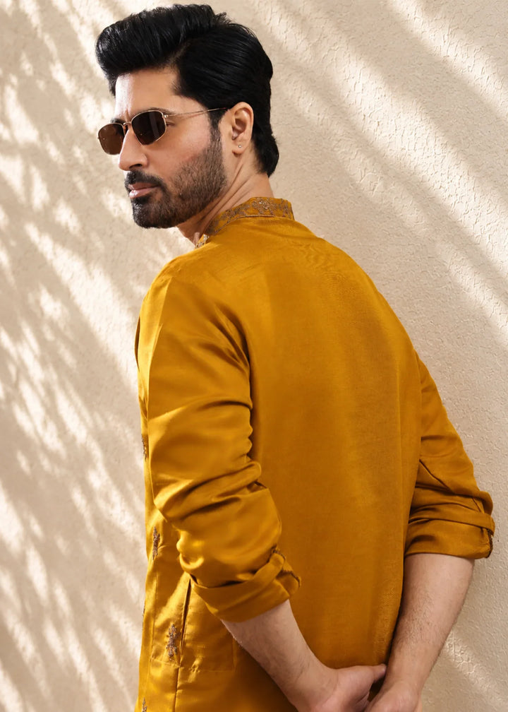 TGM Mens RTW Chikankari Chikankari Kurta Pajama Suit Aeron Copper Festive Collection
