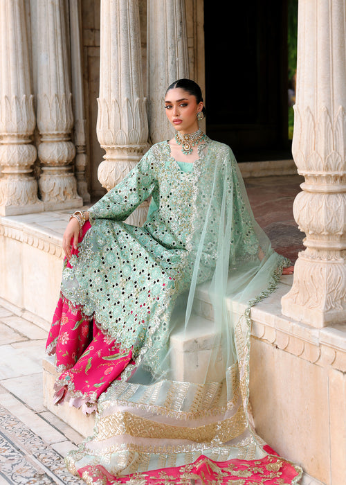 Saira Shakira Unstitched Embroidered Organza 3 Piece Suit SSR26UW Viola - Wedding Collection
