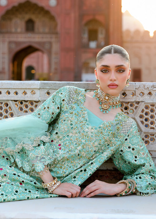 Saira Shakira Unstitched Embroidered Organza 3 Piece Suit SSR26UW Viola - Wedding Collection