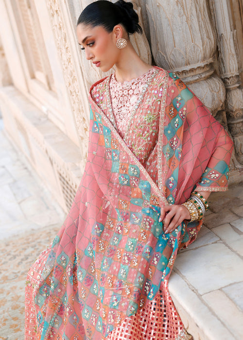 Saira Shakira Unstitched Embroidered Organza 3 Piece Suit SSR26UW Daphne - Wedding Collection