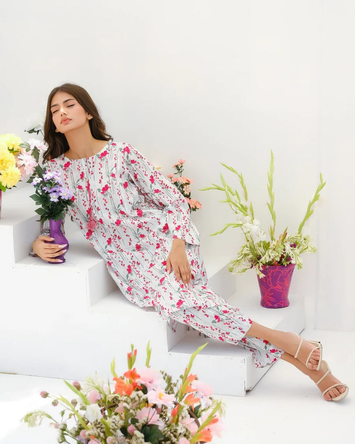 Dhaga Women Pret Printed 2 Piece Lawn Matching Separate FW24DSP0020 - Summer Collection