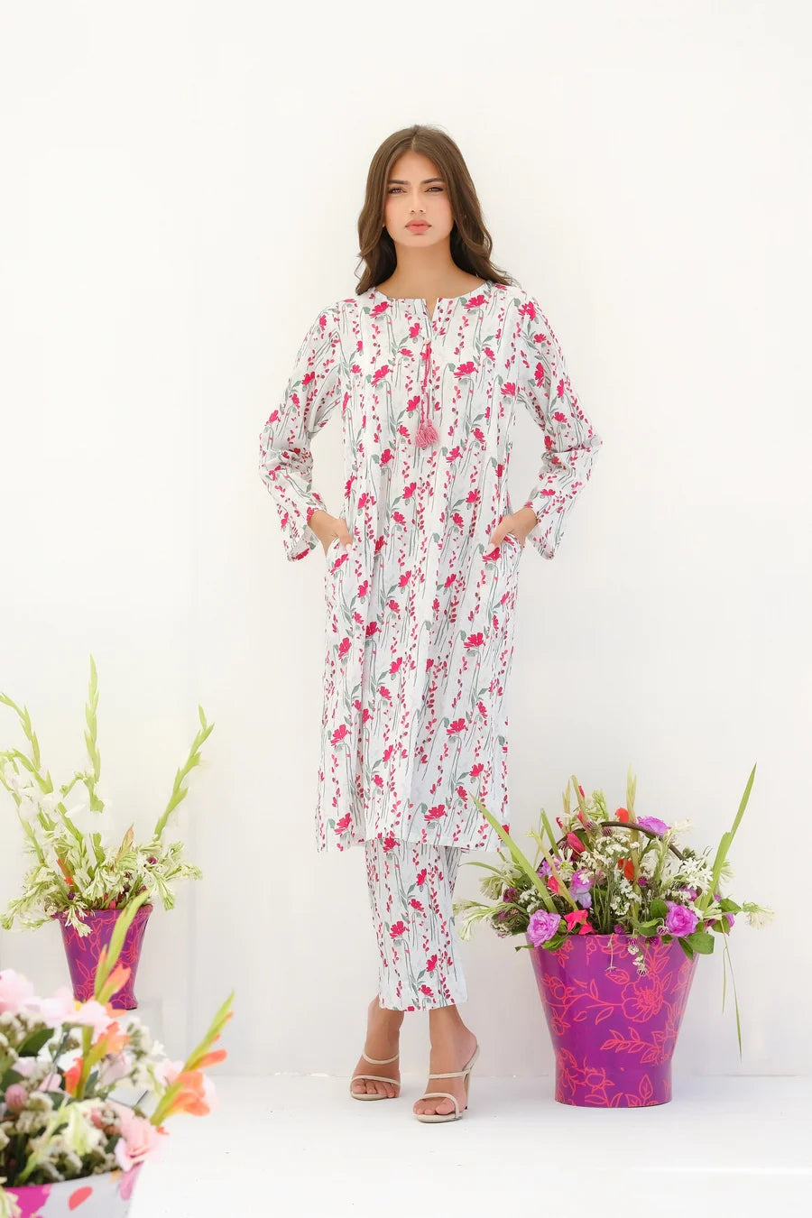 Dhaga Women Pret Printed 2 Piece Lawn Matching Separate FW24DSP0020 - Summer Collection