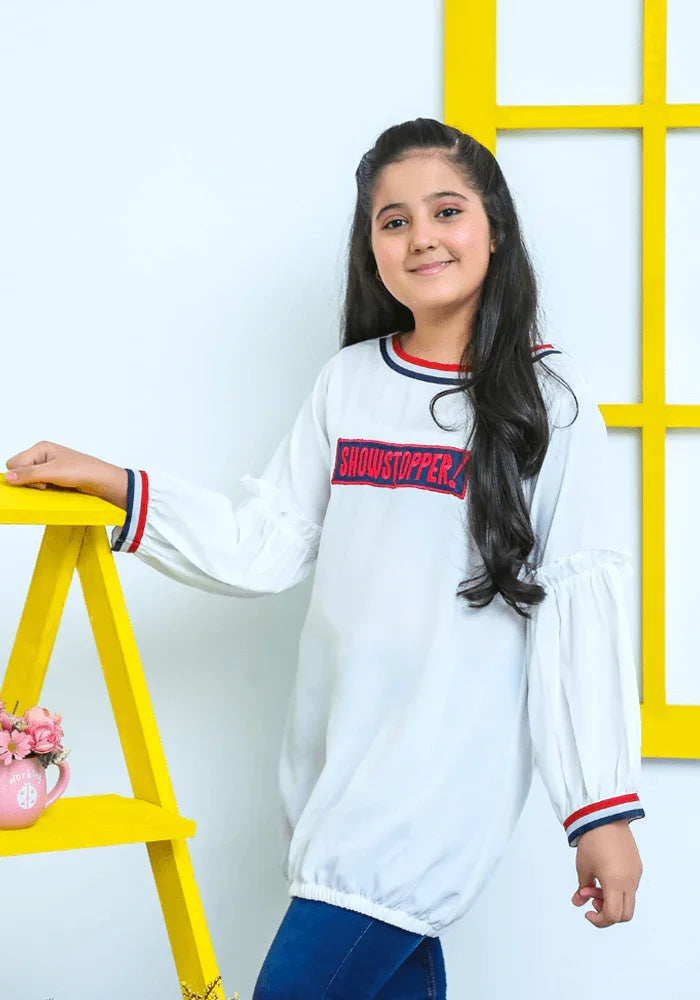 Ochre RTW Printed Georgette Printed Top Girls 1 Piece OWT-374 - Winter Collection