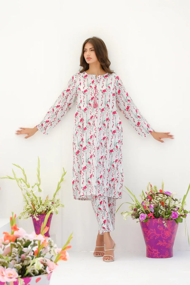 Dhaga Women Pret Printed 2 Piece Lawn Matching Separate FW24DSP0020 - Summer Collection