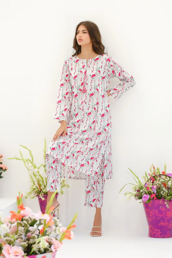 Dhaga Women Pret Printed 2 Piece Lawn Matching Separate FW24DSP0020 - Summer Collection