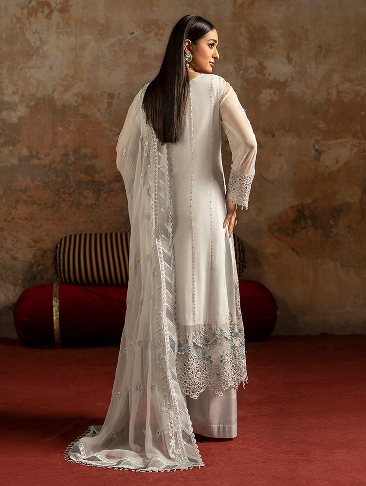Zebtan Women Unstitched Embroidered Chiffon 3 Piece Suit ZQ-04 Festive Collection