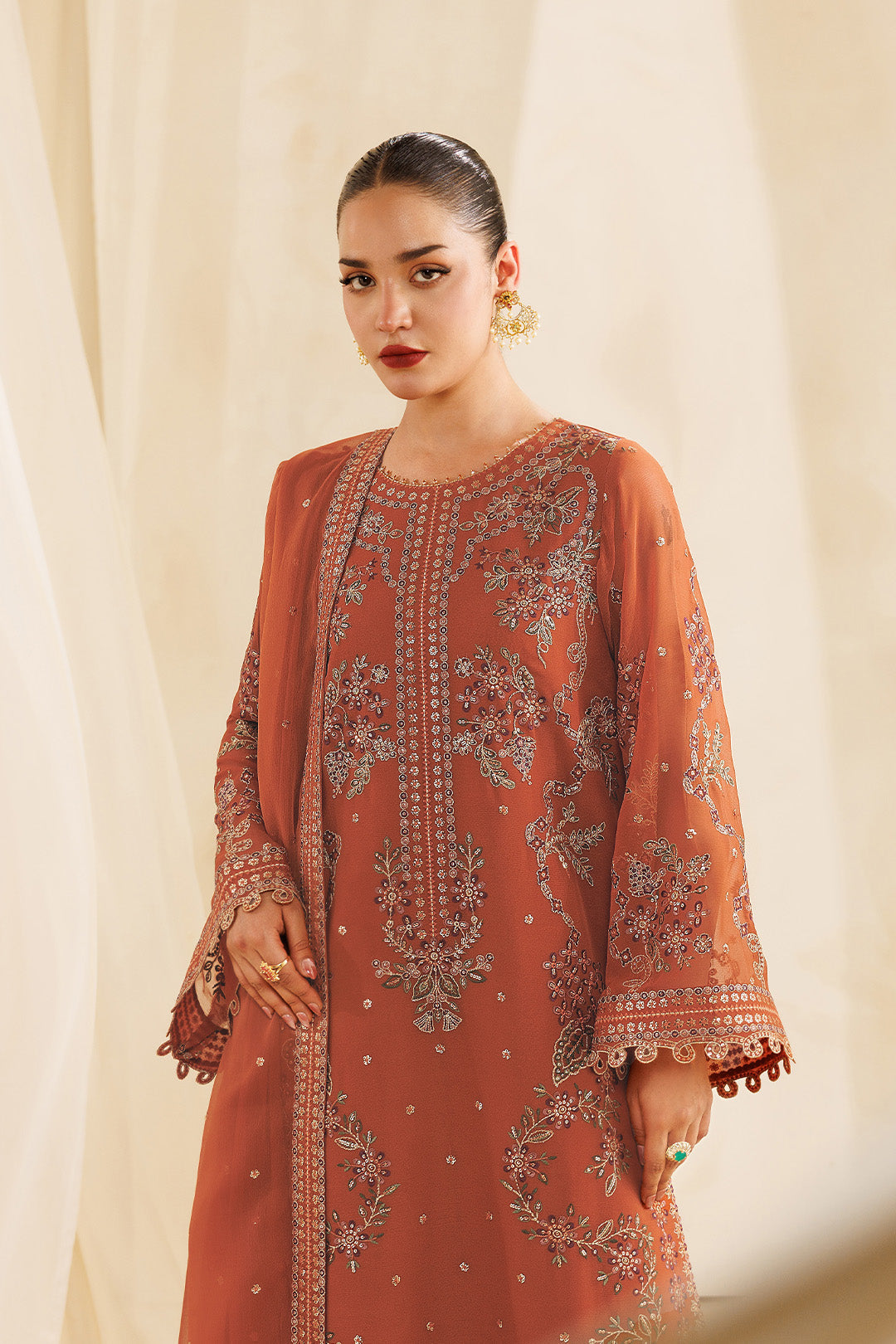Sireine by Alizeh Fashion Unstitched Embroidered Chiffon 3 Piece Suit AF26UCS AF-CH-2298-GLIMMER - Festive Collection
