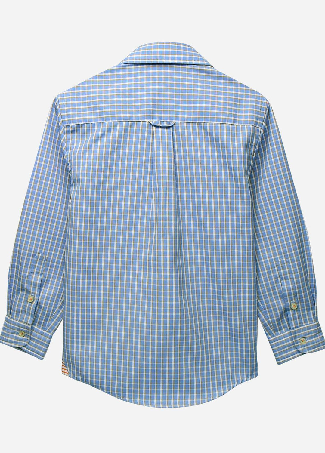 Brumano Cotton Casual Shirts for Boys -  Blue & Yellow Gingham Casual Shirt