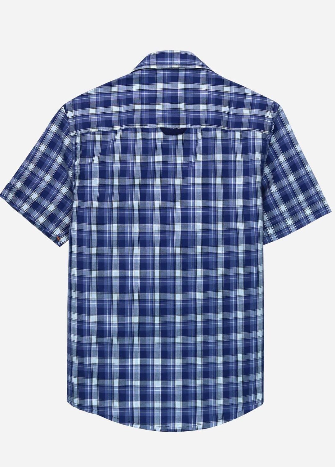Brumano Cotton Casual Shirts for Boys -   Blue Casual Half Sleeve Shirt With Detailing - Junior