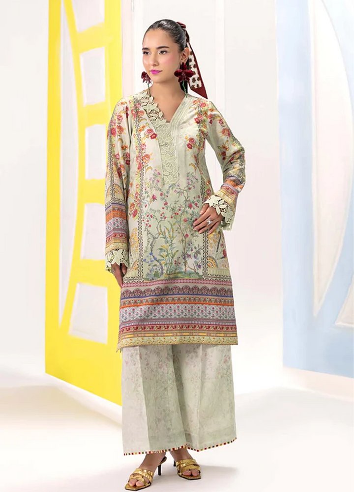 Sahane Pret Printed Poly Lawn 2 Piece Suit ME26006 Matcha