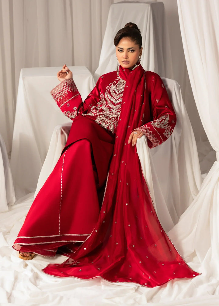 Celeste by Jamni RTW Embroidered Sheesh Silk 3 Piece Suit AMBER Festive Collection