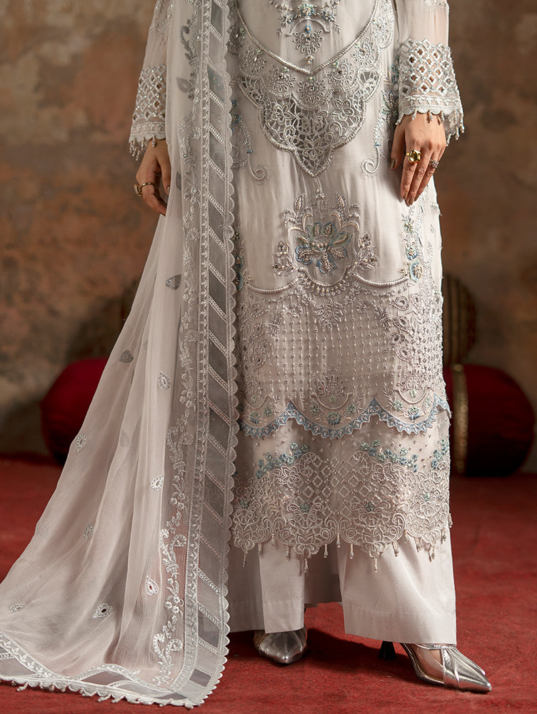 Zebtan Women Unstitched Embroidered Chiffon 3 Piece Suit ZQ-04 Festive Collection