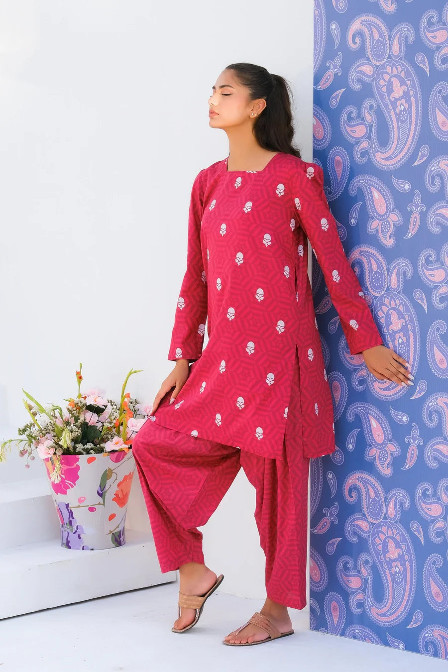 Dhaga Women Pret Printed 2 Piece Lawn Matching Separate FW24DSP0024 - Summer Collection