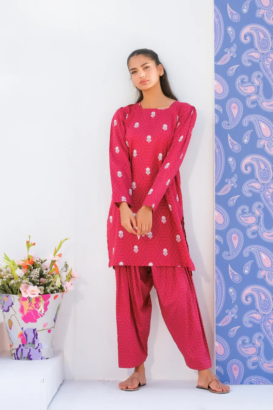 Dhaga Women Pret Printed 2 Piece Lawn Matching Separate FW24DSP0024 - Summer Collection