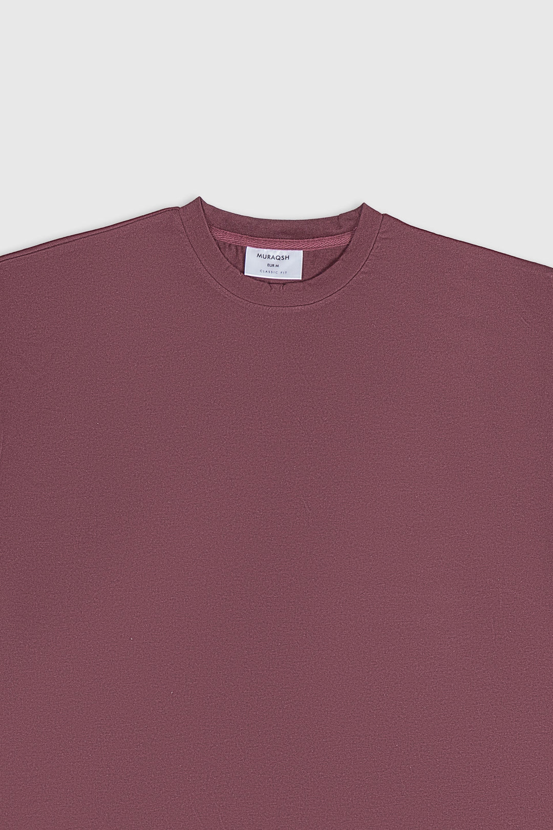 Muraqsh Ready To Wear Solids Cotton Men Maroon Basic Oversized Tee ABDBOT - Summer Collection