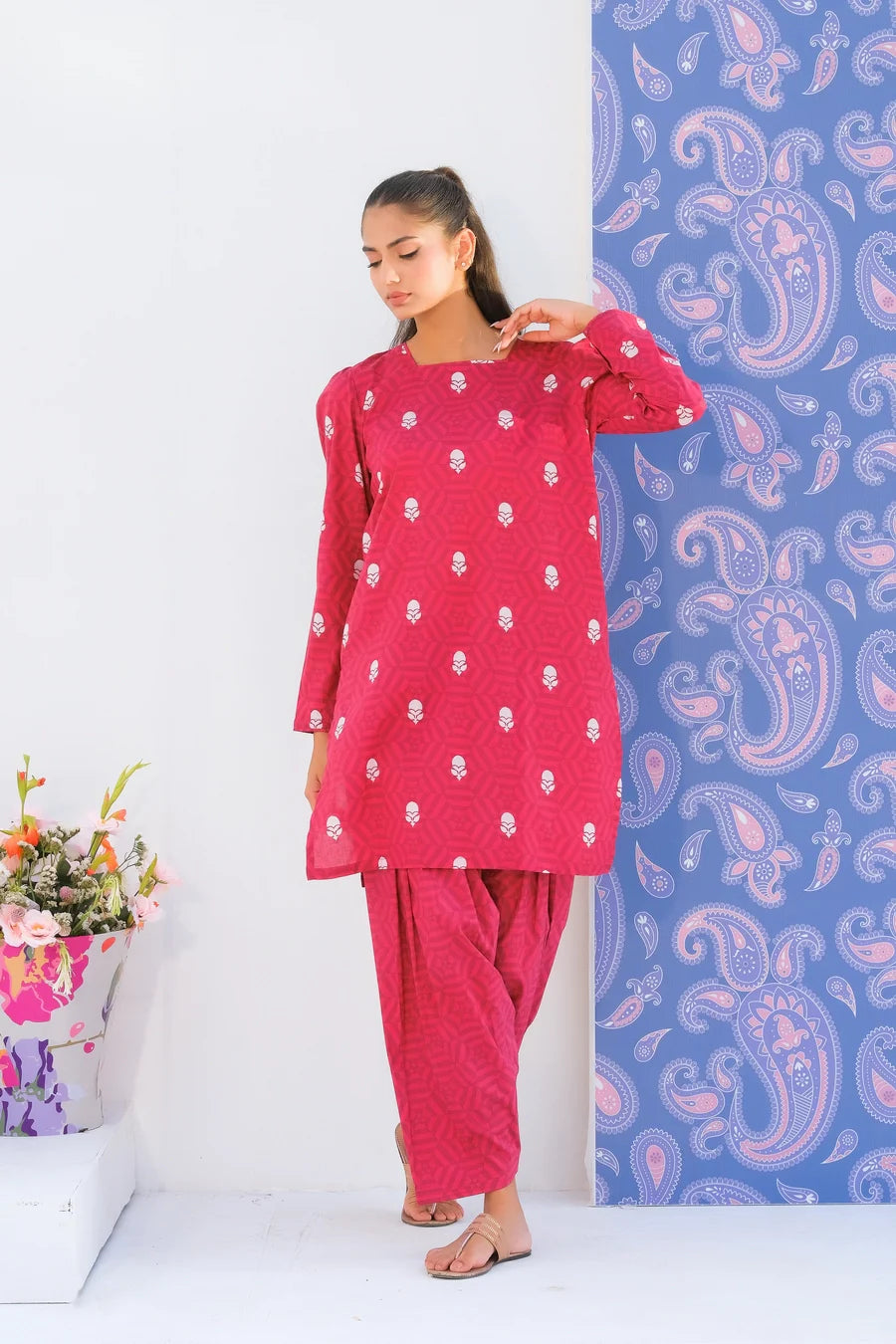 Dhaga Women Pret Printed 2 Piece Lawn Matching Separate FW24DSP0024 - Summer Collection