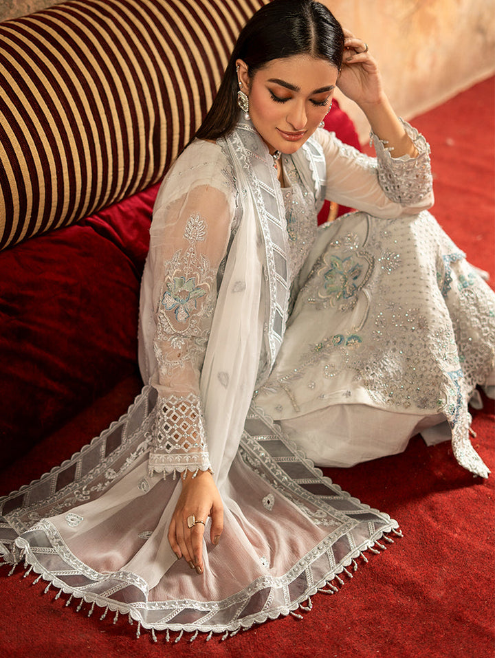 Zebtan Women Unstitched Embroidered Chiffon 3 Piece Suit ZQ-04 Festive Collection